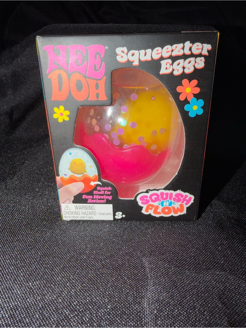 Needoh Squeezy Squeezter Eggs - Pink and Yellow Kids Toy